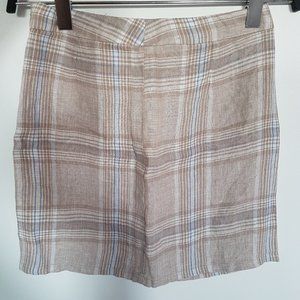 Forever 21 Tan/Blue Stripe Linen Skirt, S - NWT